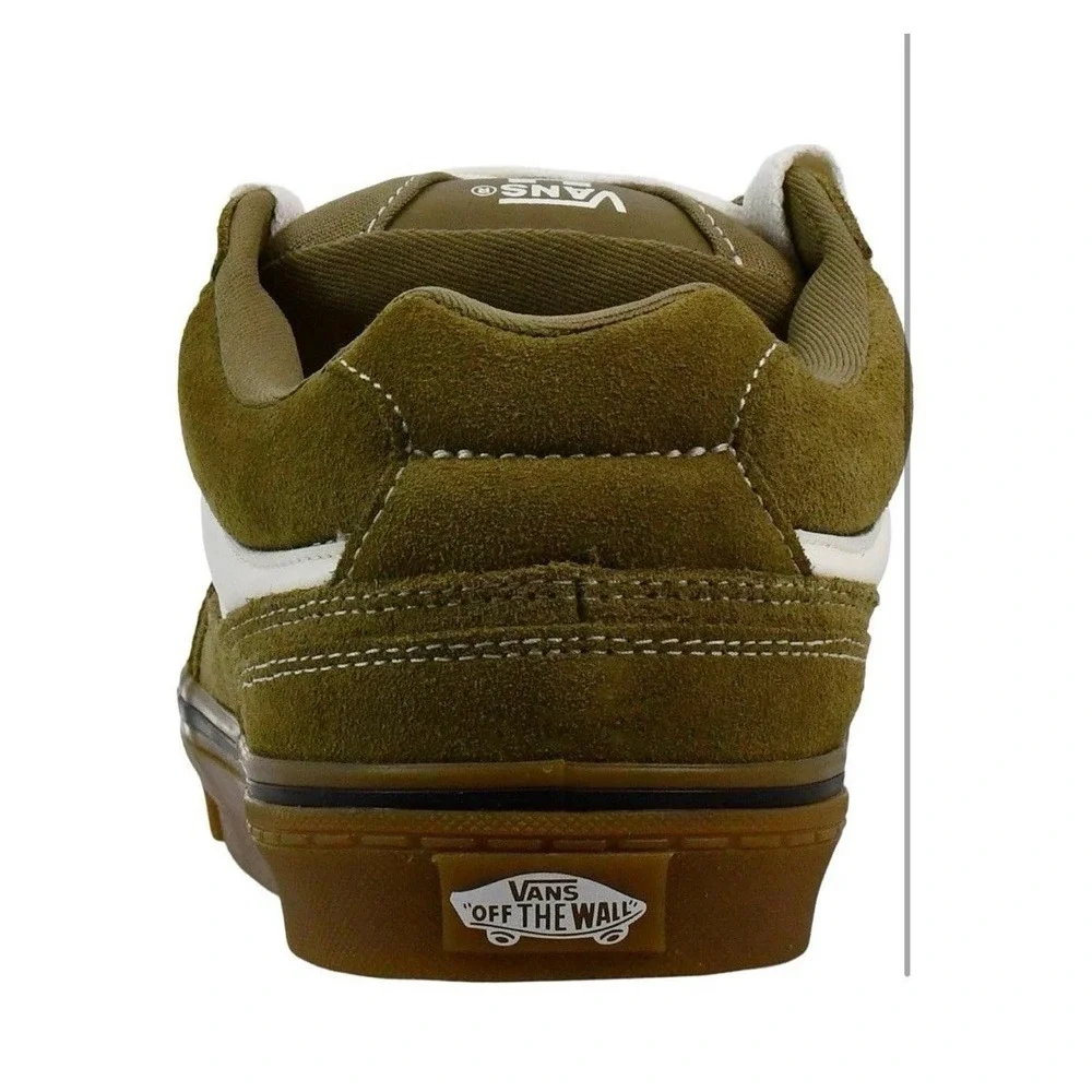 NEW IN BOX Vans Men's Caldrone Sneaker, Suede Gum Olive, 8 M US
